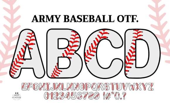 Army Baseball Font: A Playful Typeface for Digital Sports Vibes