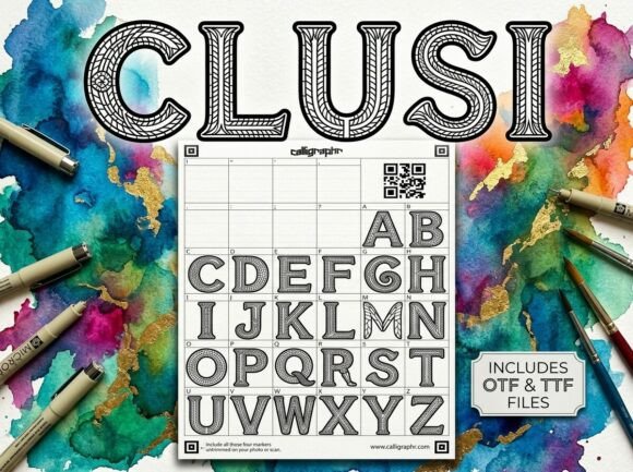 Clusi Font: A Decorative Typeface for Editorial Elegance