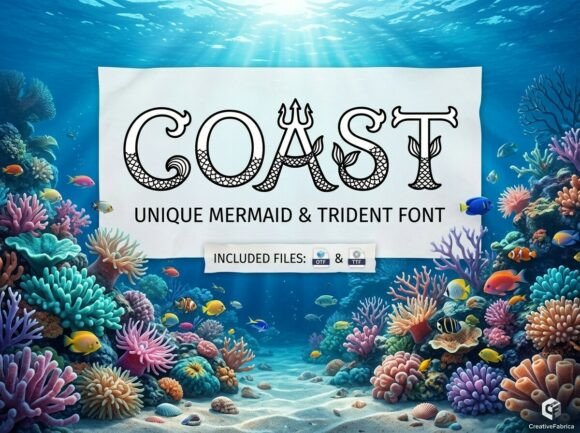 Coast Font: A Mythical Typeface for Digital Branding