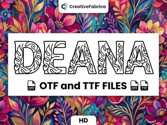 Deana Font: A Lush Display Typeface for Creative Crafters