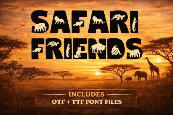 Safari Friends Font Review: A Bold, Decorative Typeface for Creative Projects