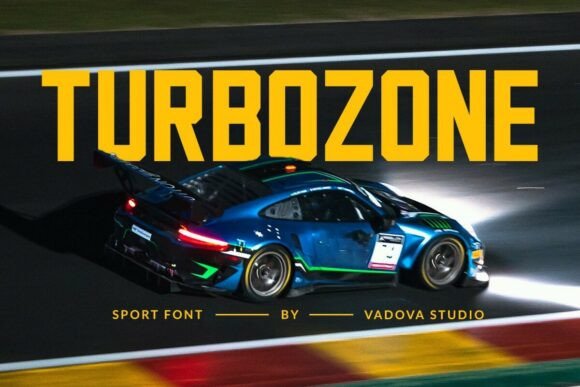 Turbozone Font: A Bold Typeface for Crafty Creations