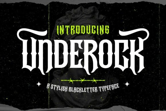 Underock: A Gothic Font with Underground Flair for Editorial Design