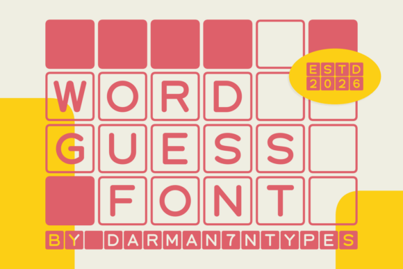 Word Guess Font for Business